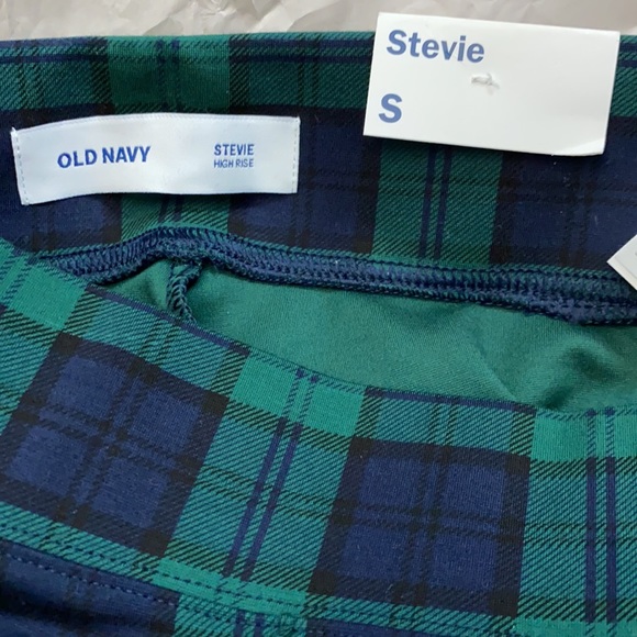Old Navy Stevie High Rise Plaid Skinny 
